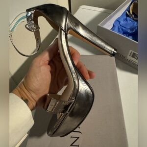 Benjamin Walk Metallic Silver Heels